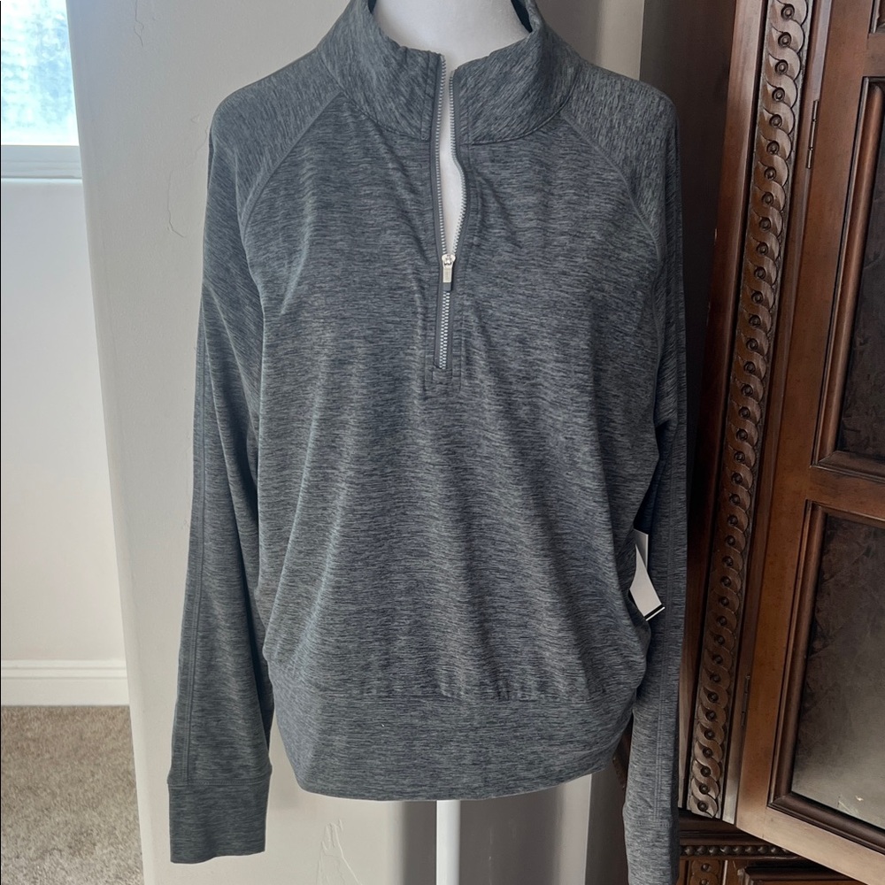 DKNY Charcoal Zip-Up Sweater